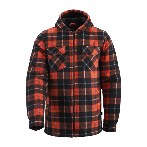 Men's hooded shirt-jacket