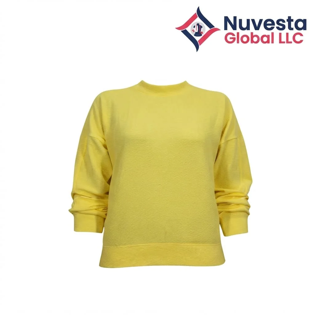 Nuvesta Textured Crew Neck Sweatshirt – Yellow