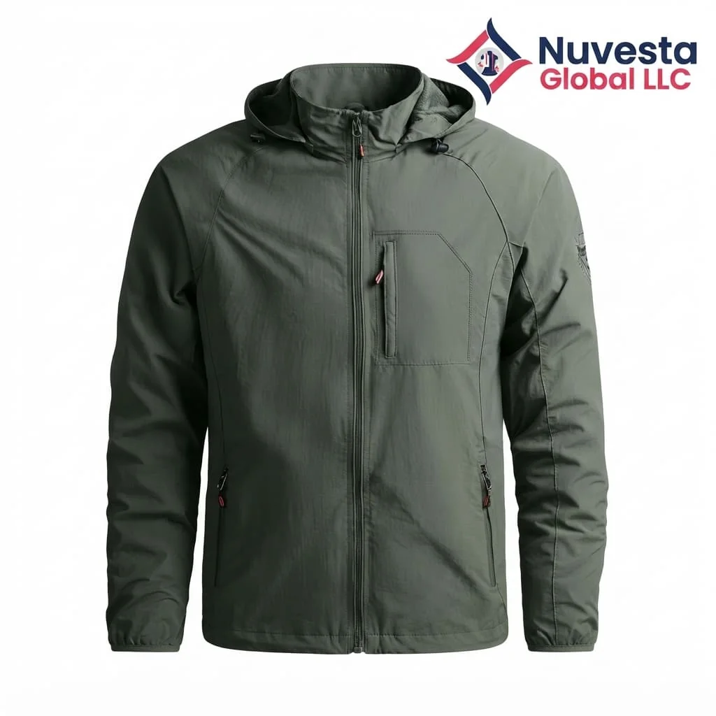 Nuvesta Hooded Ripstop Windbreaker – Sage