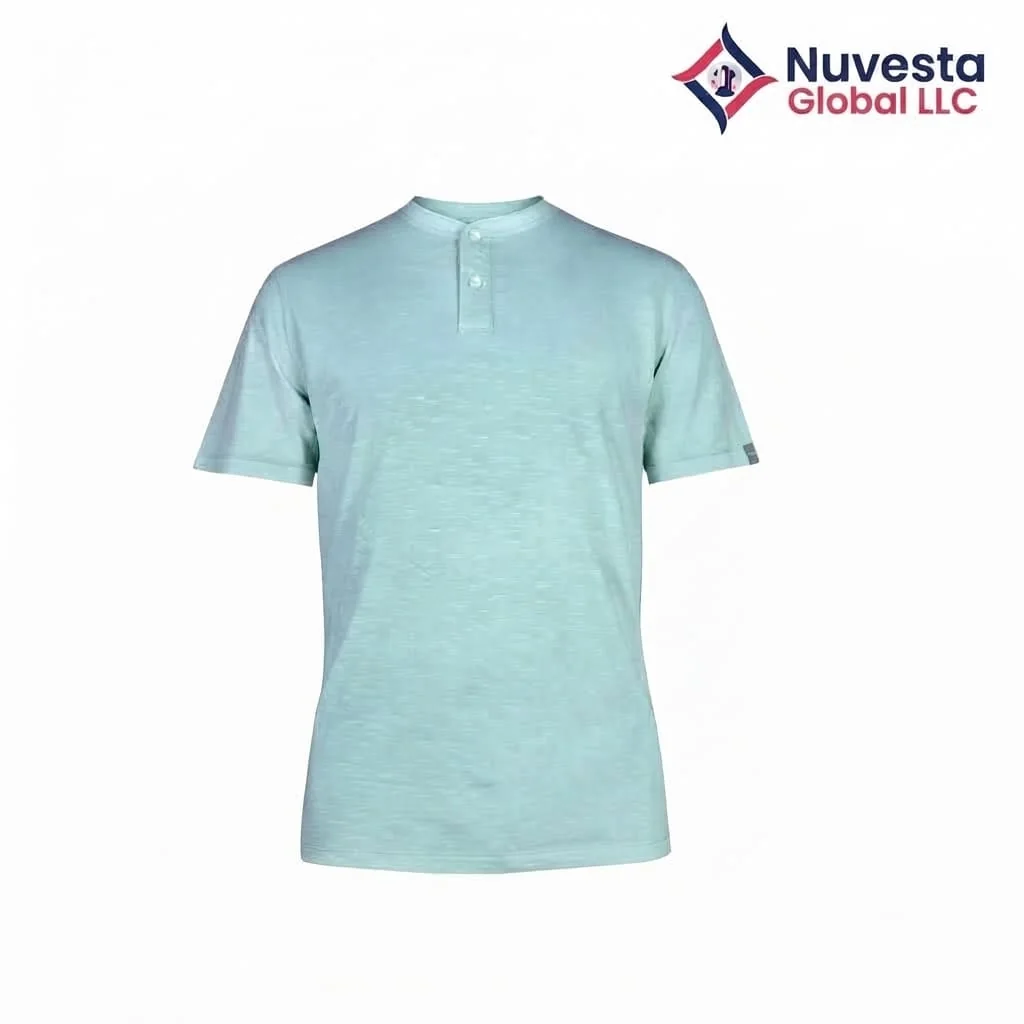 Nuvesta Slub Henley Tee – Mint