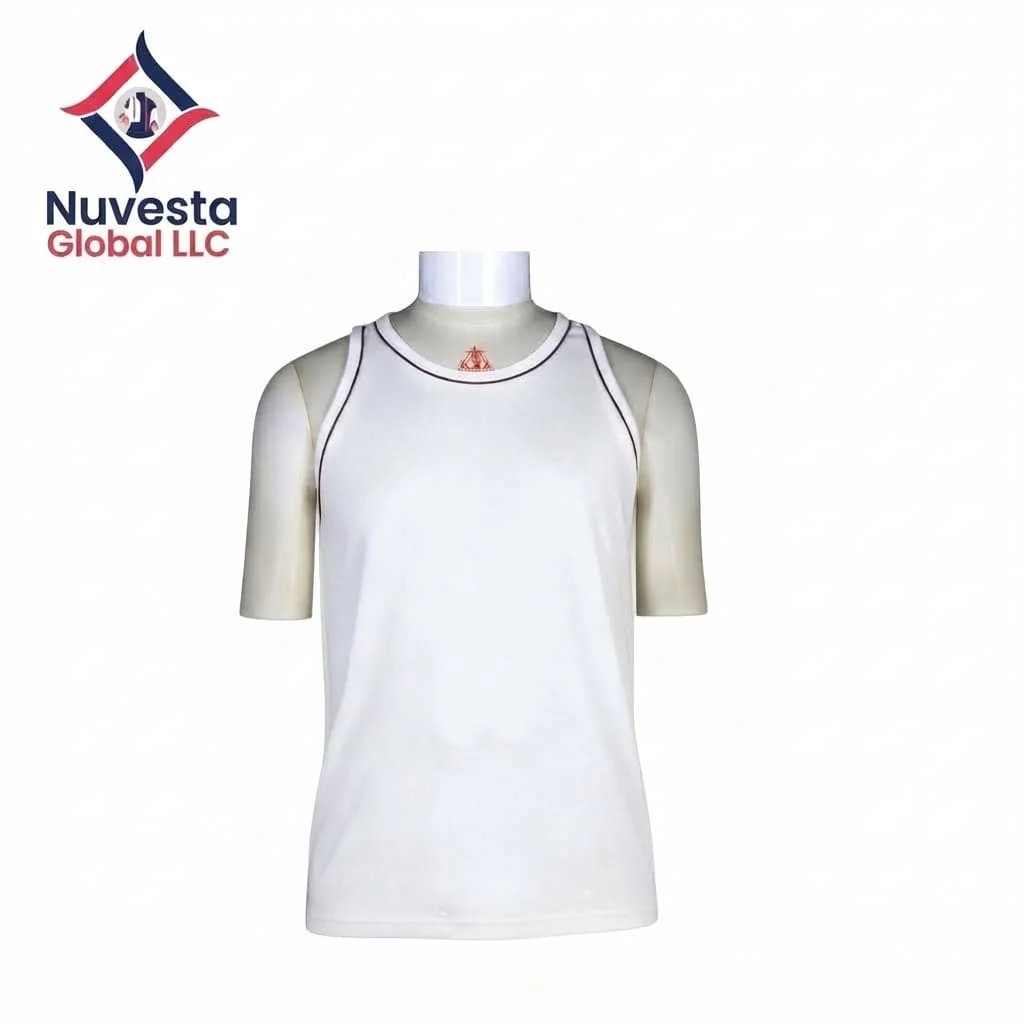 Nuvesta Contrast Piping Tank Top – White