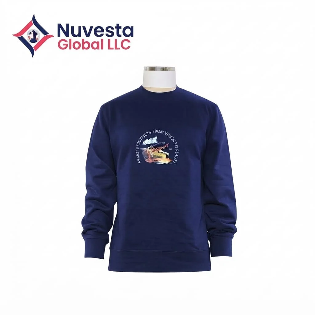 Nuvesta Graphic Print Crew Sweatshirt – Navy