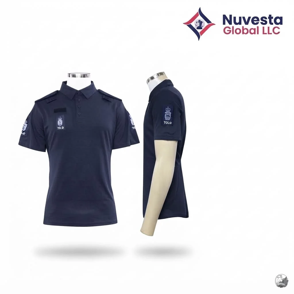 Nuvesta Uniform Polo with Epaulettes – Navy