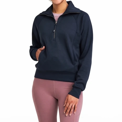 Women's Half-Zip Fleece Pullover - Navy