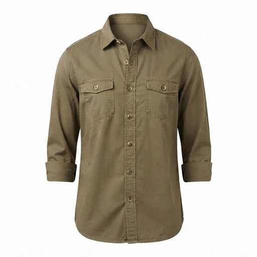 Men's Twill Utility Shirt - Olive