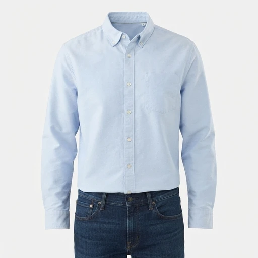 Men's Oxford Button-Down Shirt - Light Blue