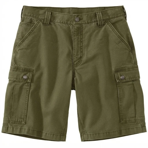 Men's Canvas Cargo Short - Army Green