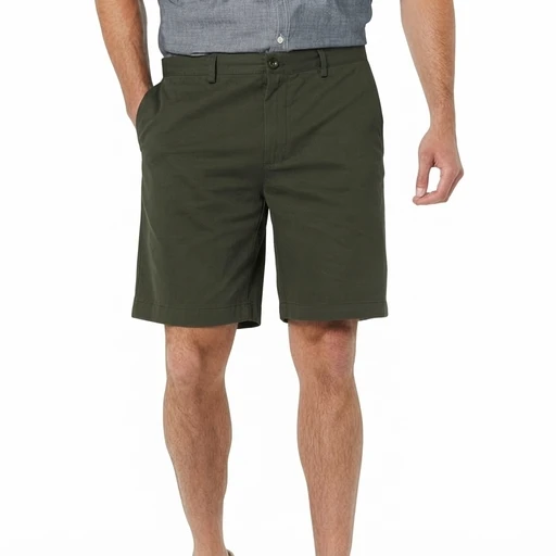 Men's Flat Front Chino Short - Olive