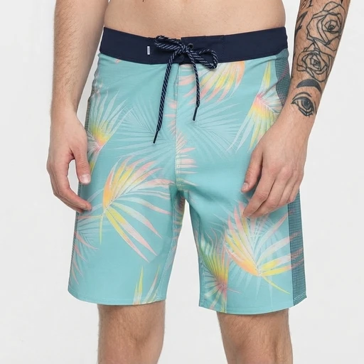 Men's Palm Print Boardshort - Mint
