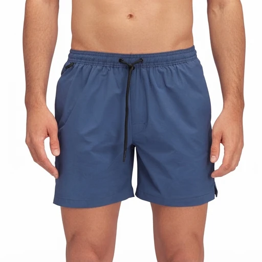 Men's Elastic Waist Swim Short - Slate Blue