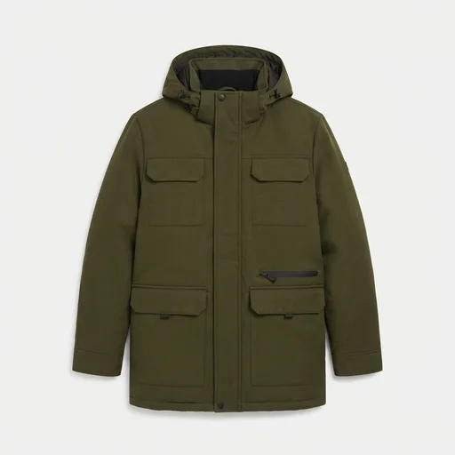 Men's Four-Pocket Hooded Field Parka - Olive