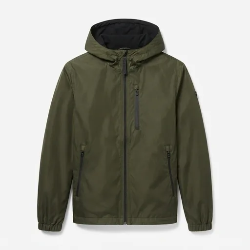 Men's Hooded Windbreaker - Olive