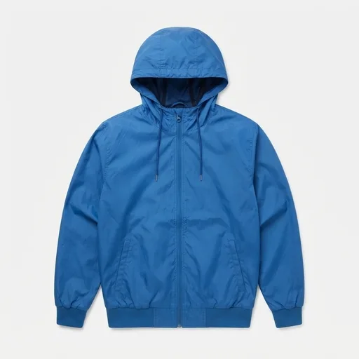 Men's Hooded Windbreaker - Royal Blue