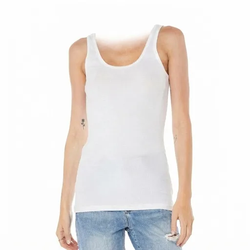 Women's Rib Knit Tank Top - White